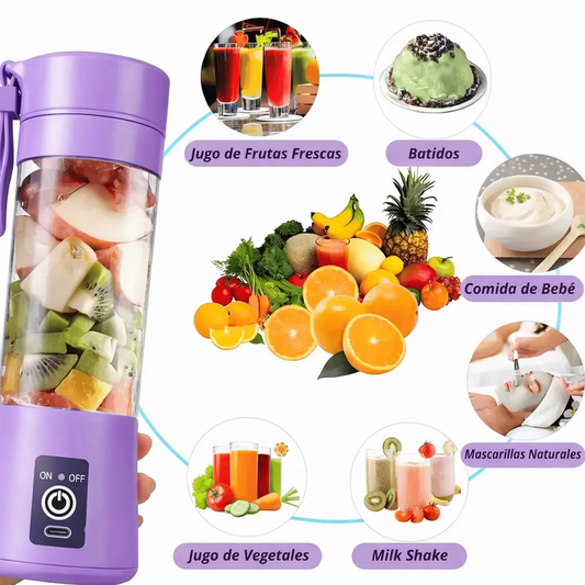 Mini licuadora portátil de 6 aspas